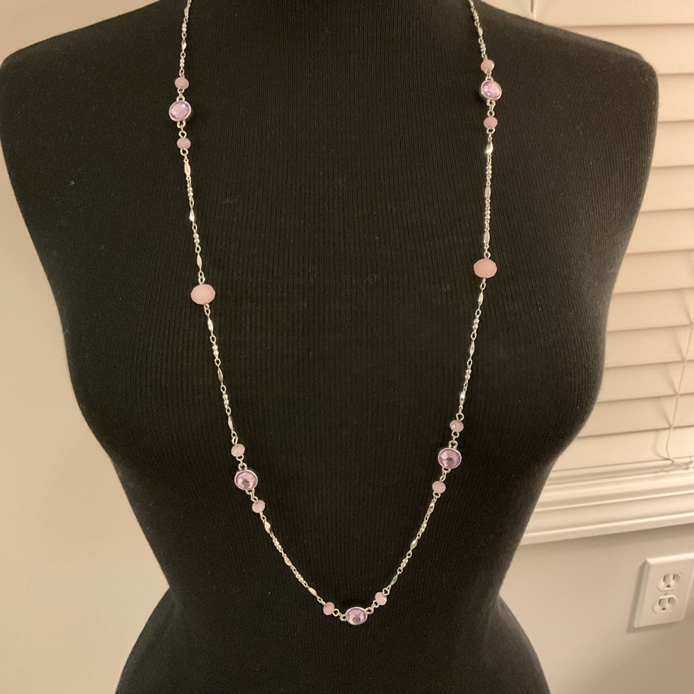 Lavender, beaded necklace
